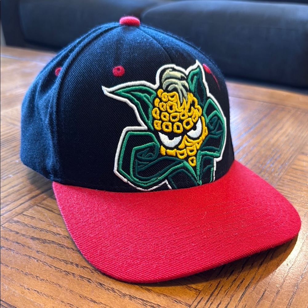 Zephyr Black and Red Snapback Hat with Embroidered Nebraska Logos